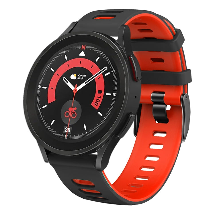 20mm Two-color Silicone Watch Band, For Samsung Galaxy Watch 5  44mm, For Samsung Galaxy Watch 5 Pro  45mm