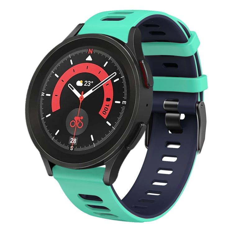 20mm Two-color Silicone Watch Band, For Samsung Galaxy Watch 5  44mm, For Samsung Galaxy Watch 5 Pro  45mm