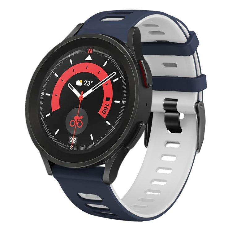 20mm Two-color Silicone Watch Band, For Samsung Galaxy Watch 5  44mm, For Samsung Galaxy Watch 5 Pro  45mm