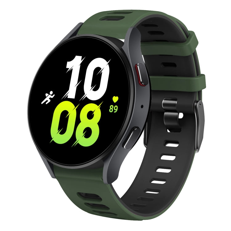 20mm Two-color Silicone Watch Band, For Samsung Galaxy Watch 5  44mm, For Samsung Galaxy Watch 5 Pro  45mm