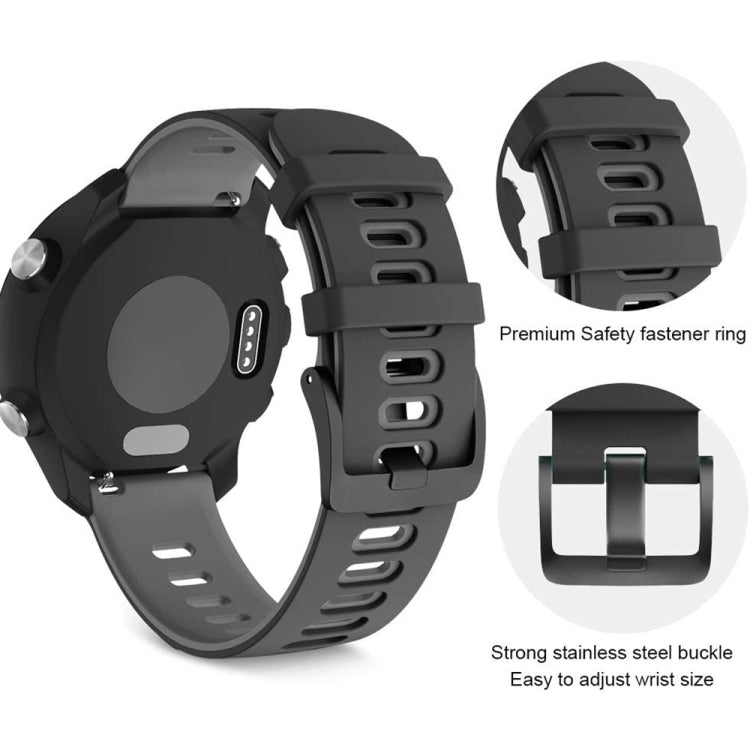 20mm Two-color Silicone Watch Band, For Samsung Galaxy Watch 6 40mm, For Samsung Galaxy Watch 6 Classic 43mm