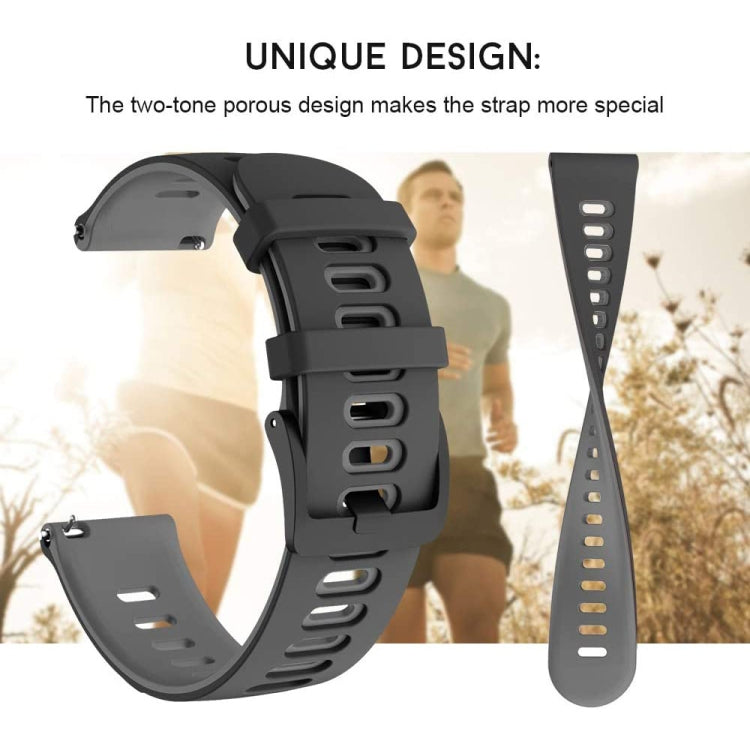 20mm Two-color Silicone Watch Band, For Samsung Galaxy Watch 5  44mm, For Samsung Galaxy Watch 5 Pro  45mm