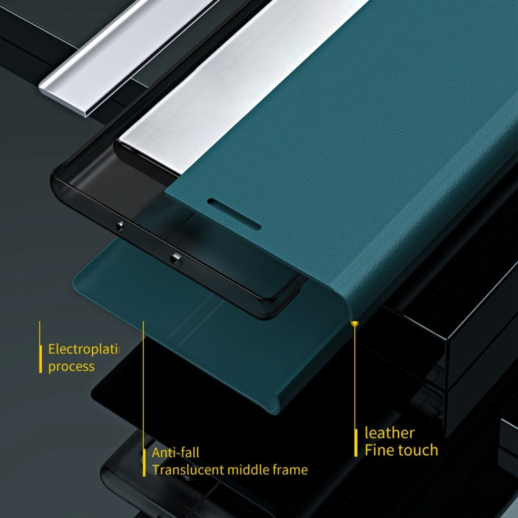 Side Electroplated Adsorption Leather Phone Case