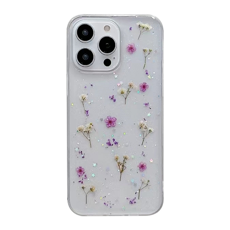 Gypsophila Flowers Pattern TPU Protective Phone Case, For iPhone 16 Pro Max, For iPhone 16 Pro, For iPhone 16 Plus, For iPhone 16, For iPhone 15 Pro Max, For iPhone 15 Pro, For iPhone 15 Plus, For iPhone 15