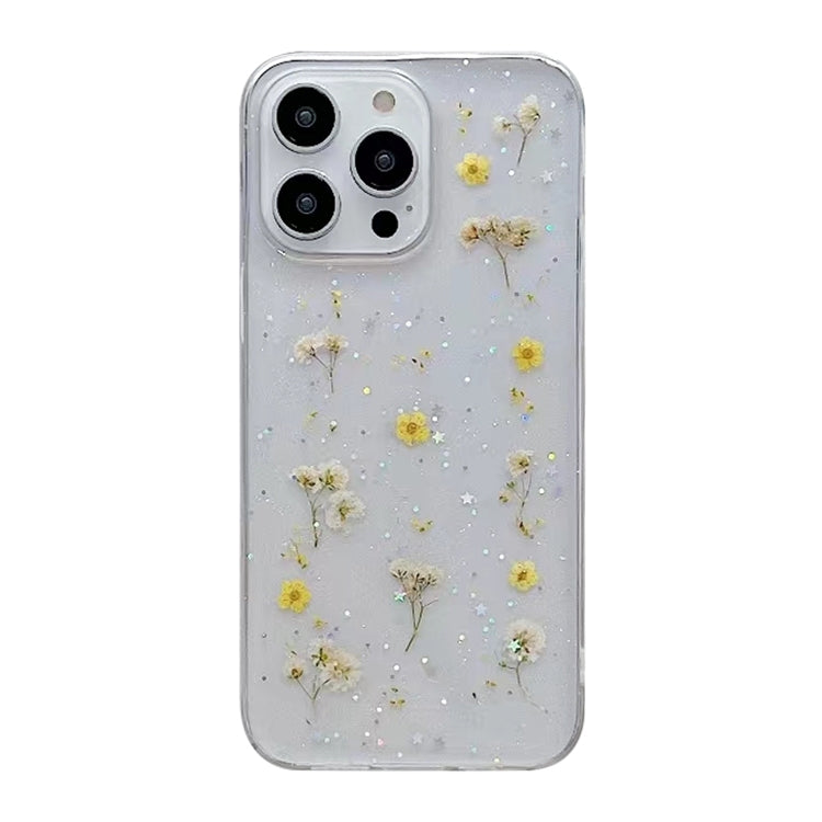 Gypsophila Flowers Pattern TPU Protective Phone Case, For iPhone 16 Pro Max, For iPhone 16 Pro, For iPhone 16 Plus, For iPhone 16, For iPhone 15 Pro Max, For iPhone 15 Pro, For iPhone 15 Plus, For iPhone 15