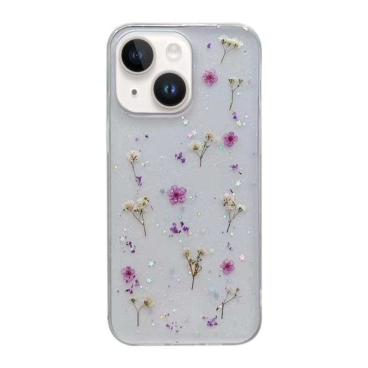 Gypsophila Flowers Pattern TPU Protective Phone Case, For iPhone 16 Pro Max, For iPhone 16 Pro, For iPhone 16 Plus, For iPhone 16, For iPhone 15 Pro Max, For iPhone 15 Pro, For iPhone 15 Plus, For iPhone 15