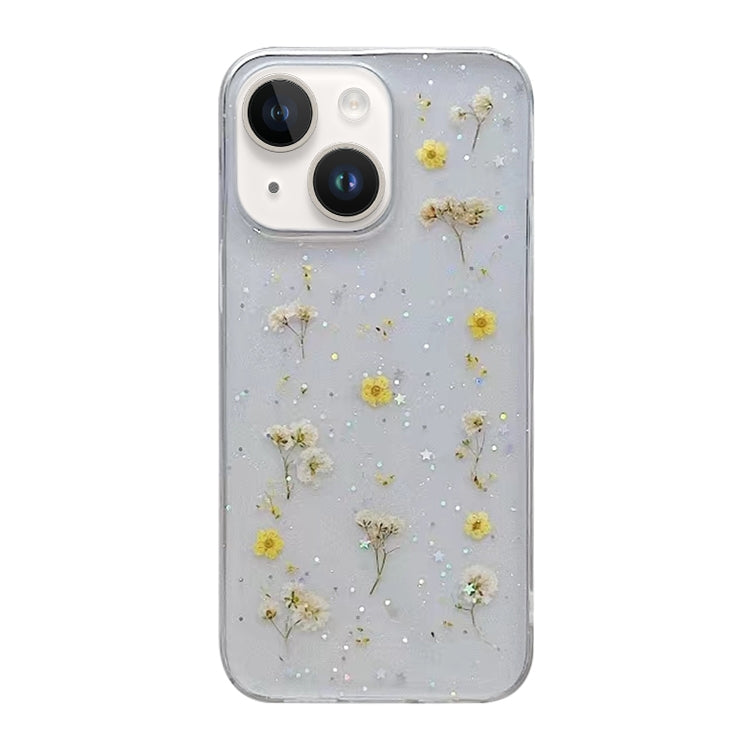 Gypsophila Flowers Pattern TPU Protective Phone Case, For iPhone 16 Pro Max, For iPhone 16 Pro, For iPhone 16 Plus, For iPhone 16, For iPhone 15 Pro Max, For iPhone 15 Pro, For iPhone 15 Plus, For iPhone 15