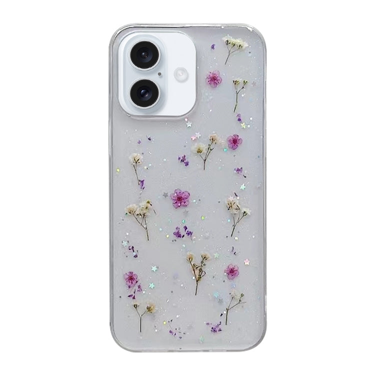 Gypsophila Flowers Pattern TPU Protective Phone Case, For iPhone 16 Pro Max, For iPhone 16 Pro, For iPhone 16 Plus, For iPhone 16, For iPhone 15 Pro Max, For iPhone 15 Pro, For iPhone 15 Plus, For iPhone 15