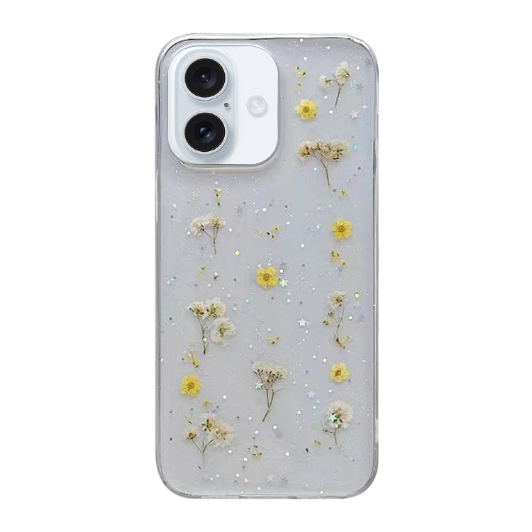 Gypsophila Flowers Pattern TPU Protective Phone Case, For iPhone 16 Pro Max, For iPhone 16 Pro, For iPhone 16 Plus, For iPhone 16, For iPhone 15 Pro Max, For iPhone 15 Pro, For iPhone 15 Plus, For iPhone 15