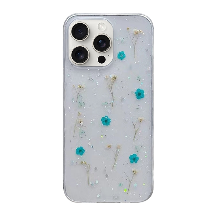 Gypsophila Flowers Pattern TPU Protective Phone Case, For iPhone 16 Pro Max, For iPhone 16 Pro, For iPhone 16 Plus, For iPhone 16, For iPhone 15 Pro Max, For iPhone 15 Pro, For iPhone 15 Plus, For iPhone 15