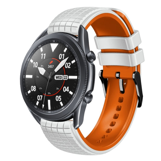 22mm Mesh Two Color Silicone Watch Band, For Samsung Galaxy Watch3 45mm, For Samsung Watch Gear S3 Classic