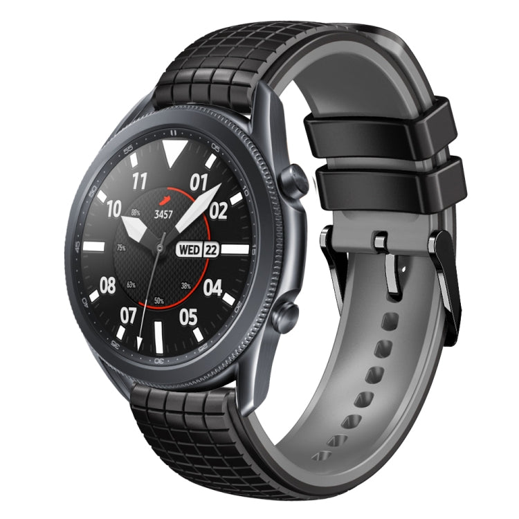 22mm Mesh Two Color Silicone Watch Band, For Samsung Galaxy Watch3 45mm, For Samsung Watch Gear S3 Classic