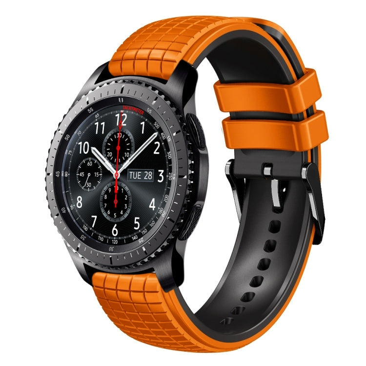 22mm Mesh Two Color Silicone Watch Band, For Samsung Watch Gear S3 Frontier, For Samsung Galaxy Watch 46mm