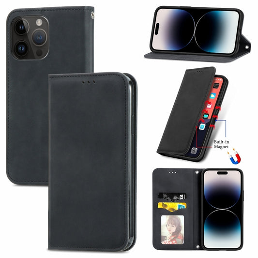 Retro Skin Feel Magnetic Flip Leather Phone Case, For iPhone 15 Pro, For  iPhone 15 Plus, For iPhone 15, For  iPhone 14 Plus, For iPhone 14