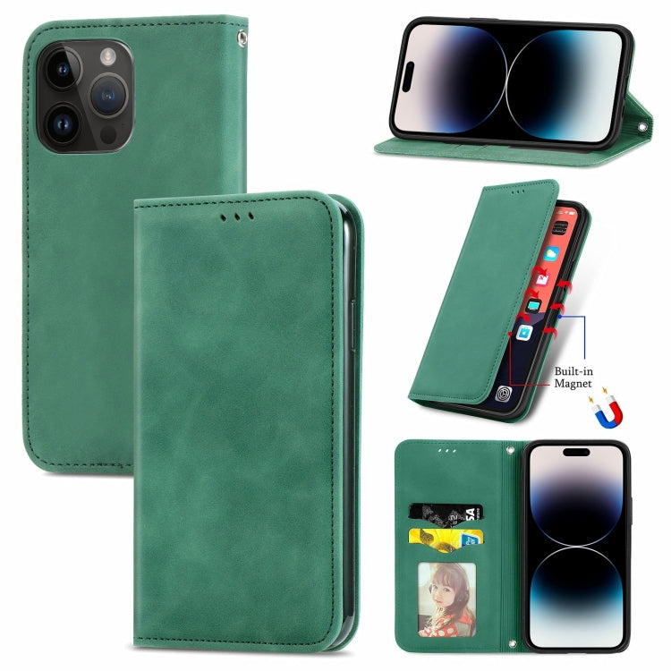 Retro Skin Feel Magnetic Flip Leather Phone Case, For iPhone 15 Pro, For  iPhone 15 Plus, For iPhone 15, For  iPhone 14 Plus, For iPhone 14