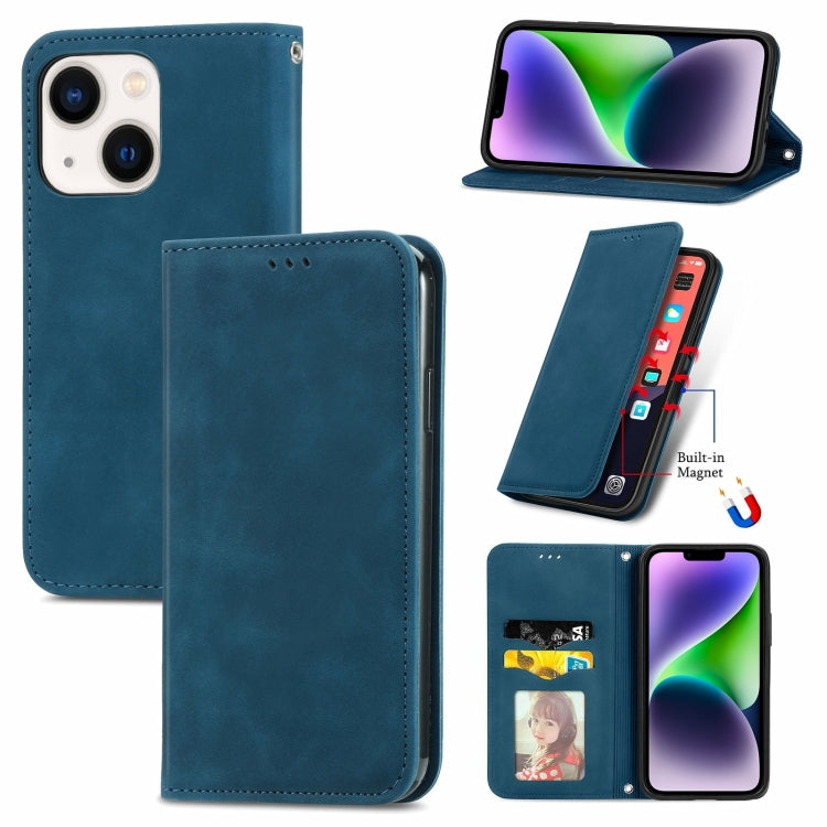 Retro Skin Feel Magnetic Flip Leather Phone Case, For iPhone 15 Pro, For  iPhone 15 Plus, For iPhone 15, For  iPhone 14 Plus, For iPhone 14