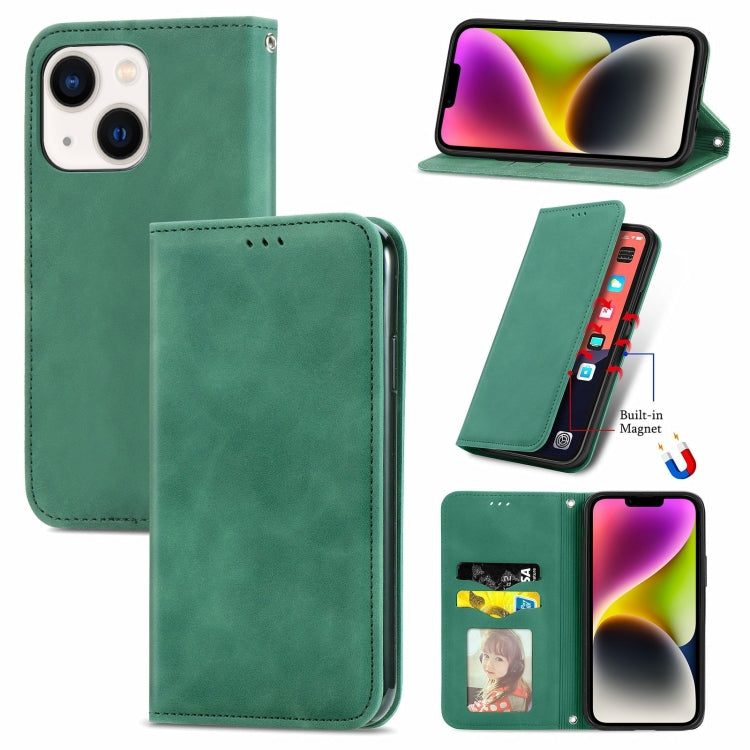 Retro Skin Feel Magnetic Flip Leather Phone Case, For iPhone 15 Pro, For  iPhone 15 Plus, For iPhone 15, For  iPhone 14 Plus, For iPhone 14