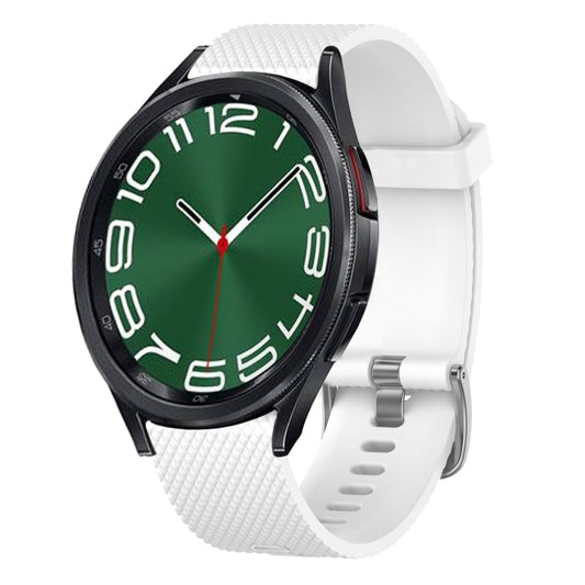 20mm Diamond Textured Silicone Watch Band, For Samsung Galaxy Watch 6 Classic 47mm, For Samsung Galaxy Watch 6 44mm