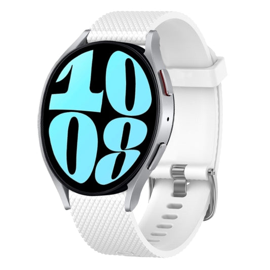 20mm Diamond Textured Silicone Watch Band, For Samsung Galaxy Watch 6 40mm, For Samsung Galaxy Watch 6 Classic 43mm