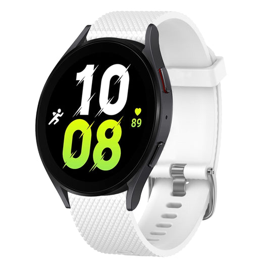 20mm Diamond Textured Silicone Watch Band, For Samsung Galaxy Watch 5 44mm, For Samsung Galaxy Watch 5 Pro 45mm