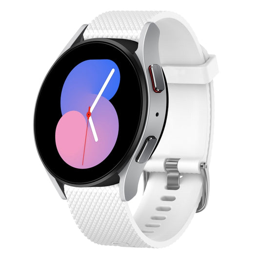 20mm Diamond Textured Silicone Watch Band, For Samsung Galaxy Watch 5 40mm, For Samsung Galaxy Watch 4 44mm