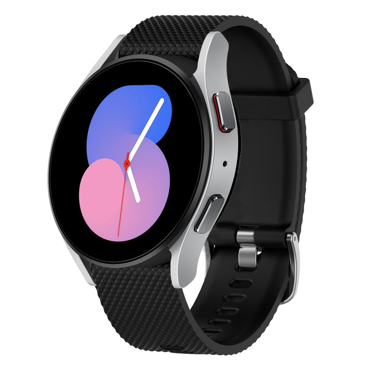 20mm Diamond Textured Silicone Watch Band, For Samsung Galaxy Watch 5 40mm, For Samsung Galaxy Watch 4 44mm