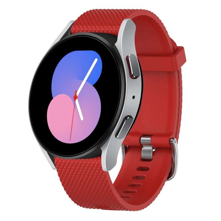 20mm Diamond Textured Silicone Watch Band, For Samsung Galaxy Watch 5 40mm, For Samsung Galaxy Watch 4 44mm