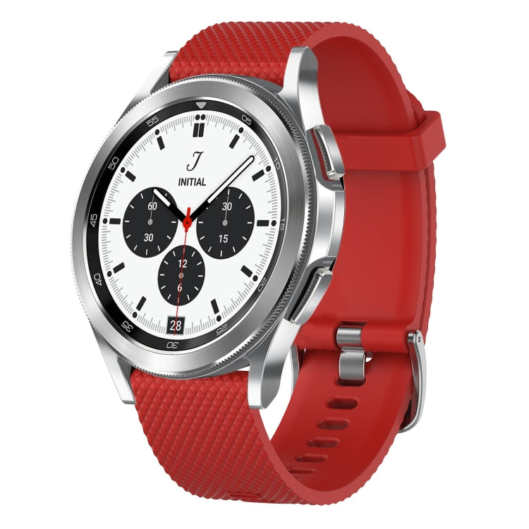 20mm Diamond Textured Silicone Watch Band, For Samsung  Galaxy Watch 4 Classic 42mm, For Samsung Galaxy Watch Active 2 44mm