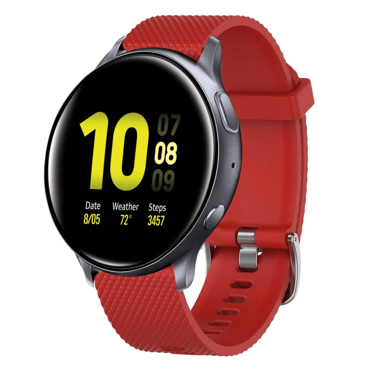 20mm Diamond Textured Silicone Watch Band, For Samsung  Galaxy Watch 4 Classic 42mm, For Samsung Galaxy Watch Active 2 44mm