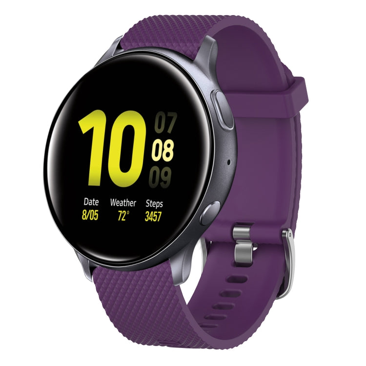 20mm Diamond Textured Silicone Watch Band, For Samsung  Galaxy Watch 4 Classic 42mm, For Samsung Galaxy Watch Active 2 44mm