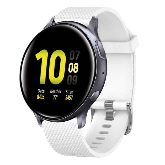20mm Diamond Textured Silicone Watch Band, For Samsung Galaxy Watch Active 2 40mm, For Samsung Galaxy Watch 42mm