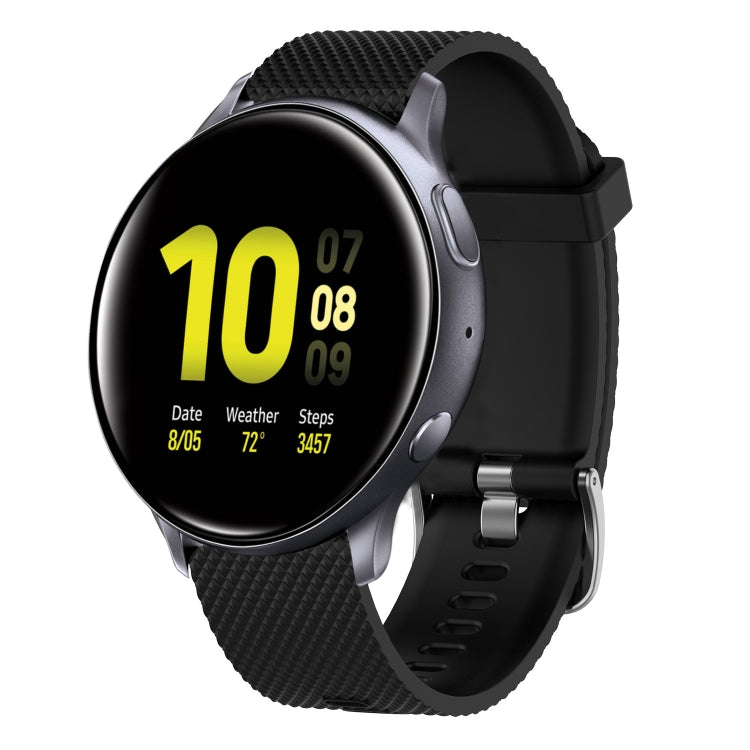 20mm Diamond Textured Silicone Watch Band, For Samsung Galaxy Watch Active 2 40mm, For Samsung Galaxy Watch 42mm