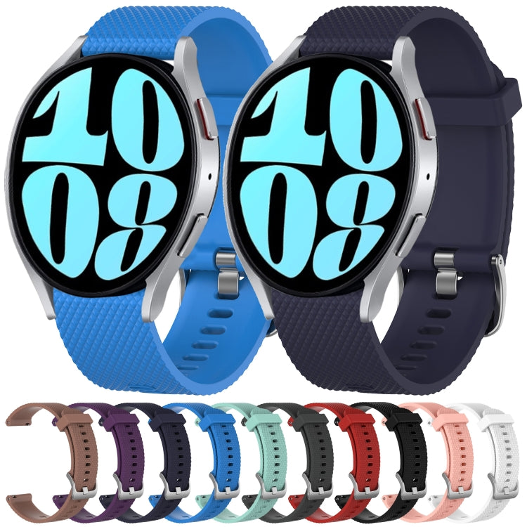 20mm Diamond Textured Silicone Watch Band, For Samsung  Galaxy Watch 4 Classic 42mm, For Samsung Galaxy Watch Active 2 44mm