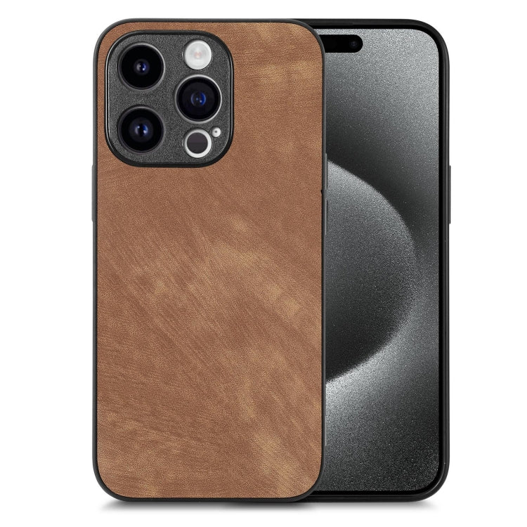 Vintage Leather PC Back Cover Phone Case, For iPhone 15 Pro, For iPhone 15 Plus, For iPhone 15, For iPhone 14 Plus, For iPhone 14