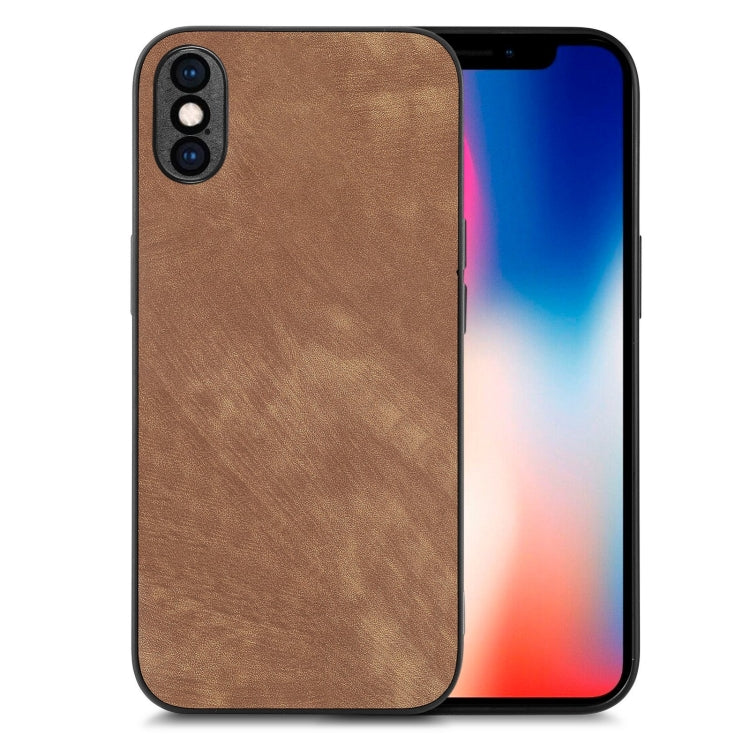 Vintage Leather PC Back Cover Phone Case, For iPhone 7 / 8 / SE 2022 / SE 2020, For iPhone X / XS, For iPhone 7 Plus / 8 Plus, For iPhone 6 Plus / 6s Plus, For iPhone 6 / 6s