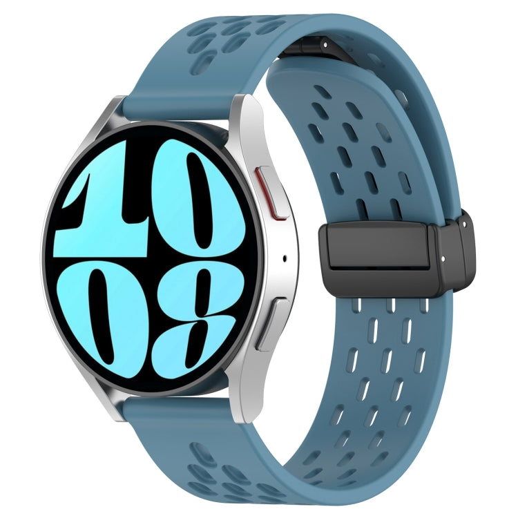 20mm Folding Magnetic Clasp Silicone Watch Band, For Samsung Galaxy Watch 6 40mm