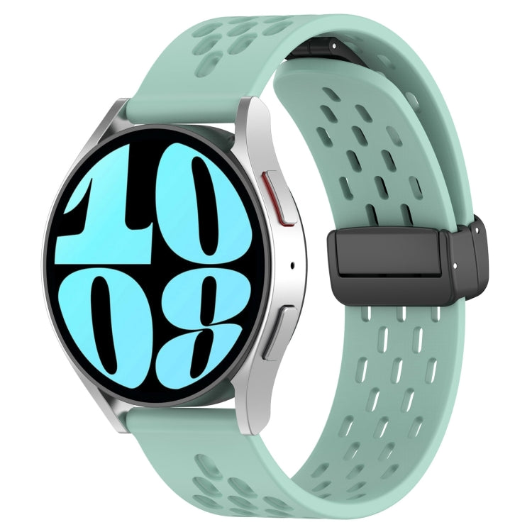 20mm Folding Magnetic Clasp Silicone Watch Band, For Samsung Galaxy Watch 6 40mm