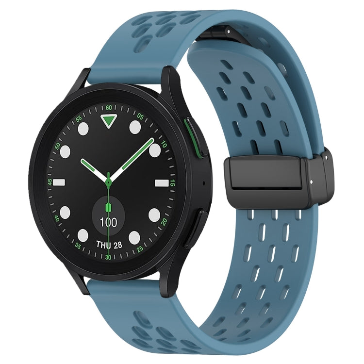 20mm Folding Magnetic Clasp Silicone Watch Band, For Samsung Galaxy watch 5 Golf Edition