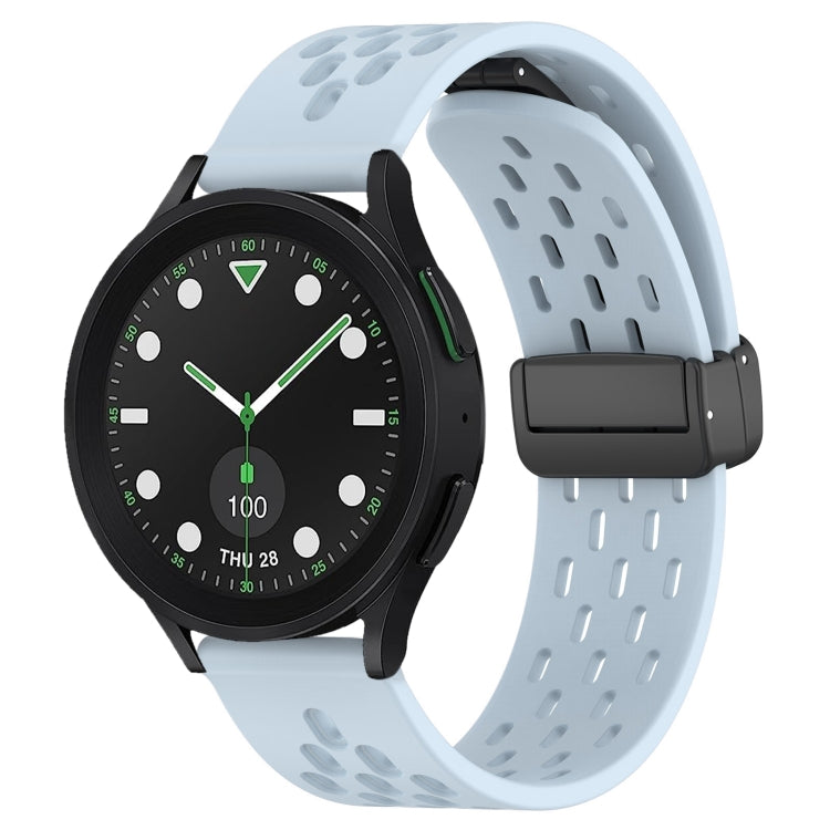 20mm Folding Magnetic Clasp Silicone Watch Band, For Samsung Galaxy watch 5 Golf Edition