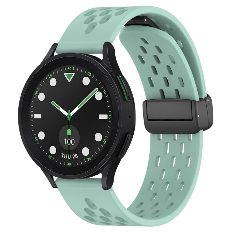 20mm Folding Magnetic Clasp Silicone Watch Band, For Samsung Galaxy watch 5 Golf Edition