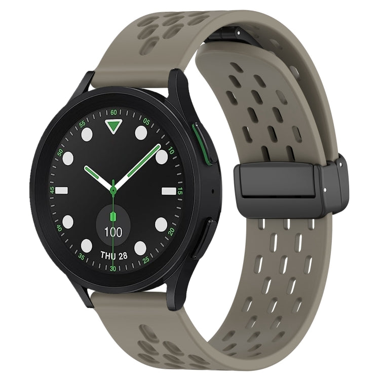 20mm Folding Magnetic Clasp Silicone Watch Band, For Samsung Galaxy watch 5 Golf Edition