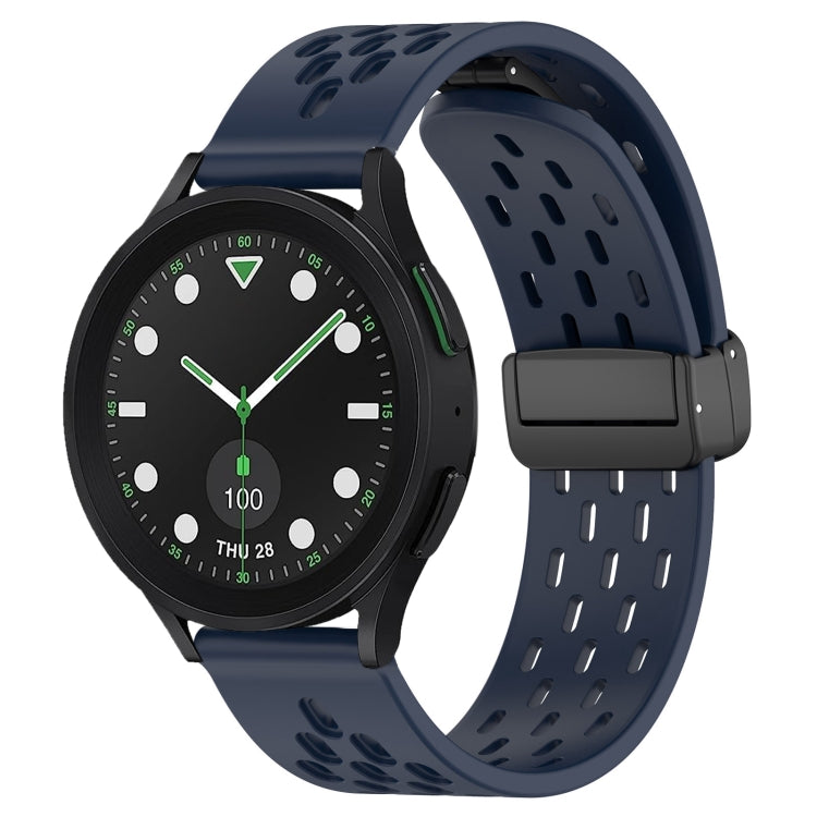 20mm Folding Magnetic Clasp Silicone Watch Band, For Samsung Galaxy watch 5 Golf Edition