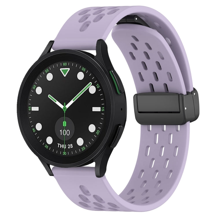 20mm Folding Magnetic Clasp Silicone Watch Band, For Samsung Galaxy watch 5 Golf Edition