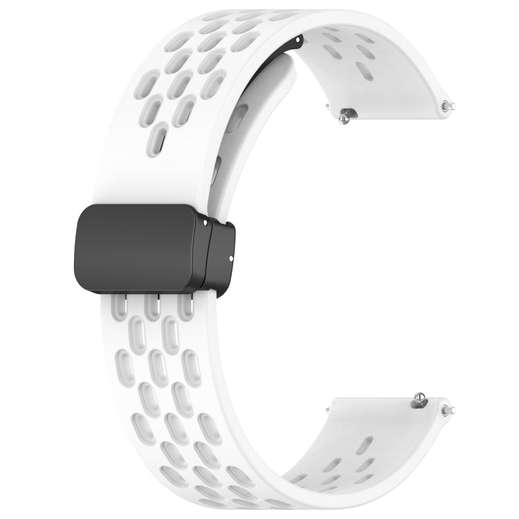20mm Folding Magnetic Clasp Silicone Watch Band, For Samsung Galaxy Watch 5  40mm