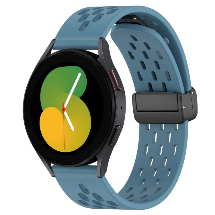 20mm Folding Magnetic Clasp Silicone Watch Band, For Samsung Galaxy Watch 5  40mm