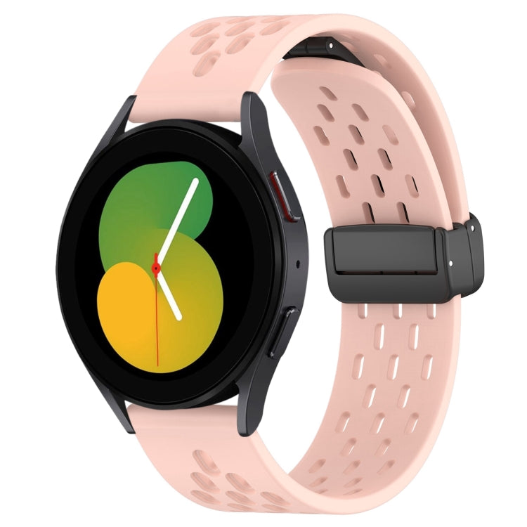20mm Folding Magnetic Clasp Silicone Watch Band, For Samsung Galaxy Watch 5  40mm