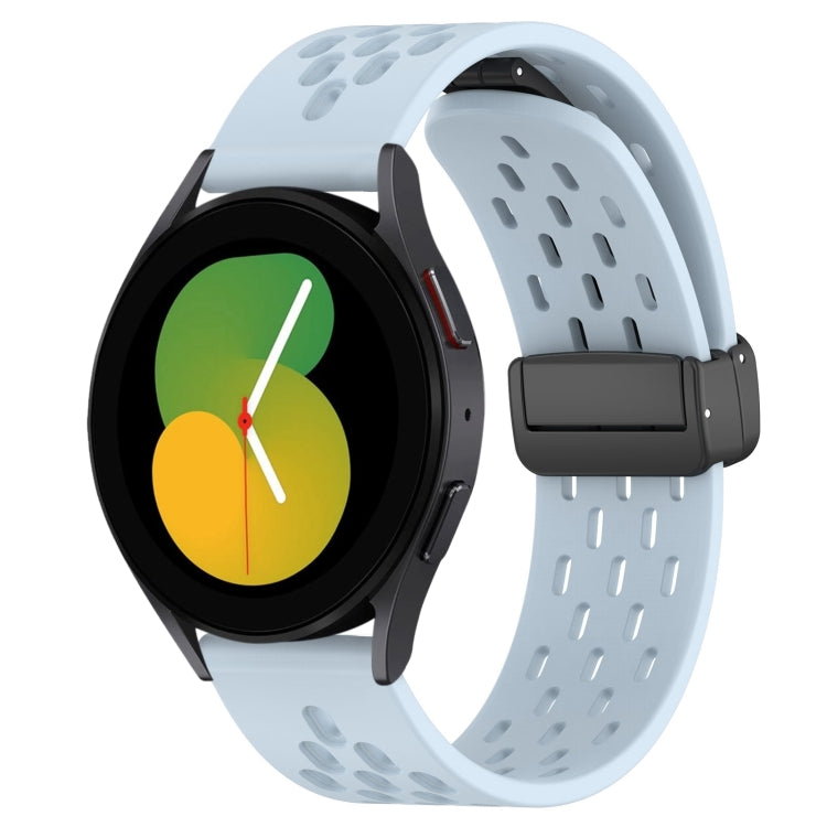 20mm Folding Magnetic Clasp Silicone Watch Band, For Samsung Galaxy Watch 5  40mm