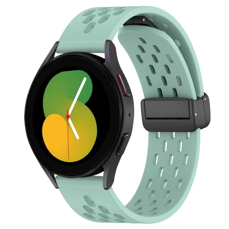 20mm Folding Magnetic Clasp Silicone Watch Band, For Samsung Galaxy Watch 5  40mm
