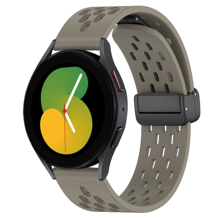 20mm Folding Magnetic Clasp Silicone Watch Band, For Samsung Galaxy Watch 5  40mm