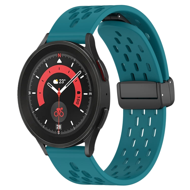20mm Folding Magnetic Clasp Silicone Watch Band, For Samsung Galaxy Watch 5 Pro  45mm